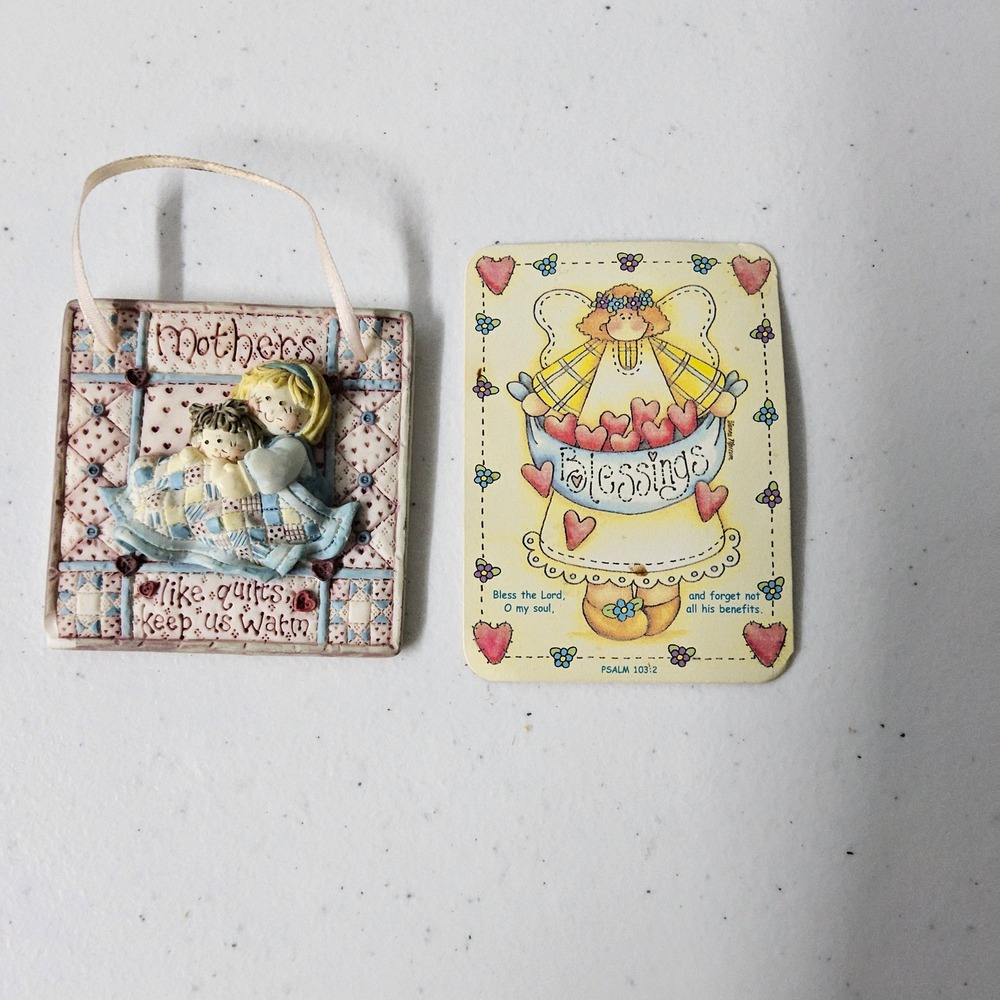 Universal Mothers Like‎ Quilts Keep Us Warm Ornament Blessings Angel Card
